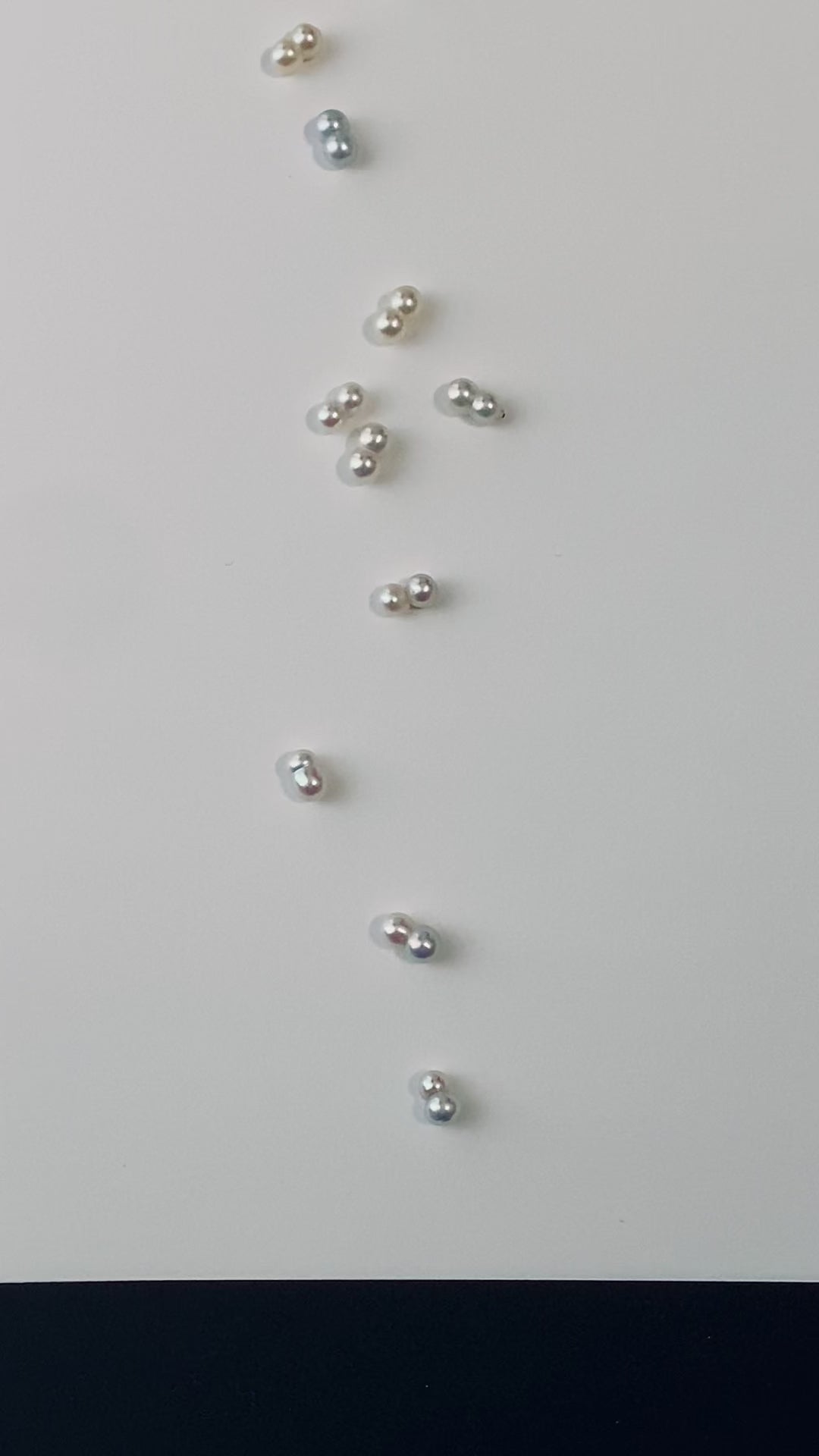 [Enju Series] Twin Pearls "Genius" 18K solid gold Diamond Ring