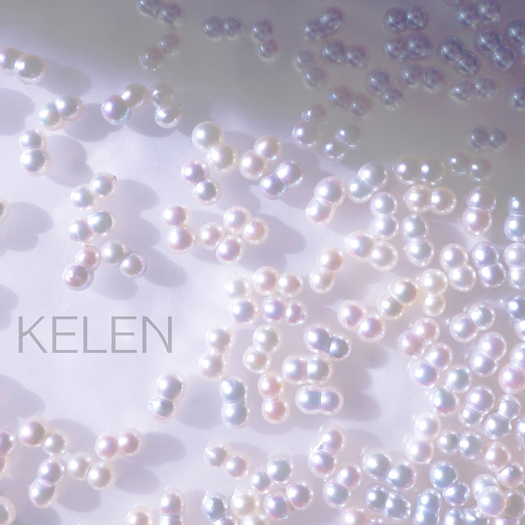 [Enju Series] Twin Pearls "Genius" 18K solid gold Diamond Ring